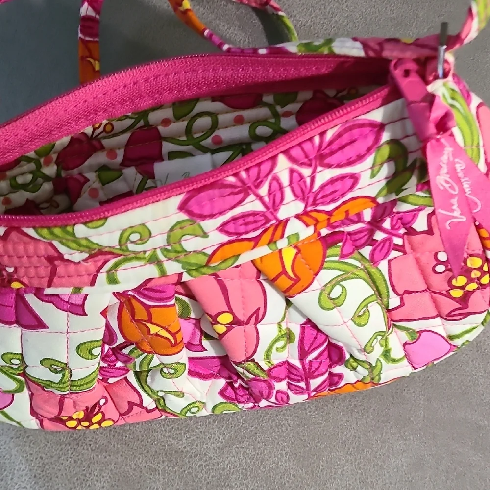 Vera Bradley Pink and Orange Floral Crossbody Bag - Picture 12 of 15